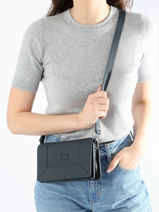 Sac Bandouli�re Maastricht Cuir Nathan baume Bleu mondrian 4-vue-porte