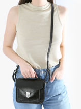 Sac Mademoiselle George Xs clipse Cuir Paul marius Noir eclipse GEORXECL-vue-porte