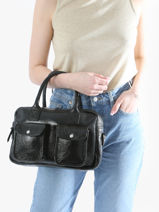 Handtas Le Dandy S clipse Leder Paul marius Bruin eclipse DANDSECL-vue-porte