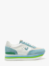 Sneakers En Cuir Nathan baume Bleu women 241NS15