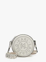 Sac Bandoulire K Circle Cuir Karl lagerfeld Blanc k circle 231W3054