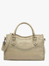 Sac Port Main Glam Cuir Basilic pepper Beige glam BGLA22