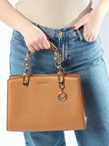 Handtas Cynthia Leder Michael kors Bruin cynthia S4GCYS2T-vue-porte