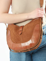Sac Port paule Luna Cuir Great by sandie Beige luna SNA-vue-porte