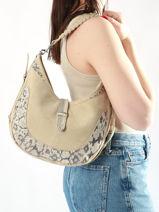 Sac Port paule Luna Cuir Great by sandie Beige luna SNA-vue-porte