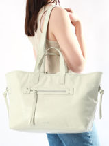 Sac Port Main Jess Cuir Great by sandie Blanc jess AMA-vue-porte