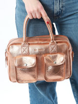 Cross Body Tas Vintage Leder Paul marius Goud vintage LEDANDYS-vue-porte