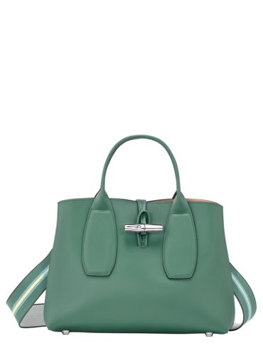Longchamp Roseau box Sac port main Vert