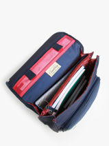 Sac  Dos 2 Compartiments Cameleon Bleu vintage family boulanger SD39-vue-porte