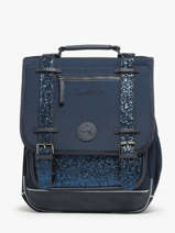 Sac � Dos 2 Compartiments Cameleon Bleu vintage fantasy SD39