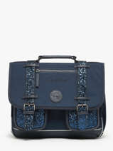Cartable Enfant 2 Compartiments Vintage Fantasy Cameleon Bleu vintage fantasy CA35