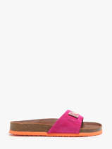 Mules En Cuir Nathan baume Rose women 241N70