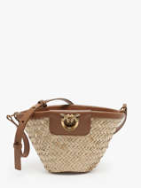 Sac Bandoulire Love Bag Icon Raphia Pinko Beige love bag icon 3325A1RL