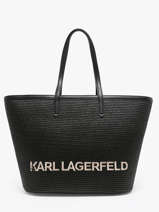 Sac Port paule K Essential Raphia Karl lagerfeld Noir k essential 241W3027