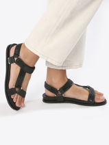 Sandalen Uit Leder Les tropeziennes Zwart accessoires CASPY-vue-porte