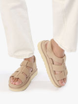 Sandalen Uit Leder Ugg Bruin women 1137890-vue-porte
