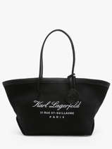Schoudertas Hotel Karl Katoen Karl lagerfeld Zwart hotel karl 241W3005