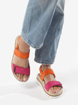 Sandales Velcro Dominica En Cuir Mephisto Rose women P5142376-vue-porte