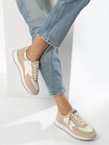 Sneakers En Cuir Nathan baume Beige women 241NS01-vue-porte