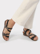 Sandales En Cuir Xapatan Noir accessoires 2164-vue-porte
