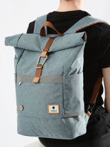 Rugzak 1 Compartiment Met 15" Laptopvak Faguo Blauw backpack 24LU0901-vue-porte