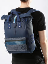 Sac  Dos Pc 16" Cabaia Bleu adventurer JO-vue-porte