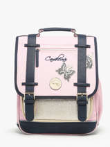 Rugzak 2 Compartimenten Cameleon Roze vintage family boulanger SD39