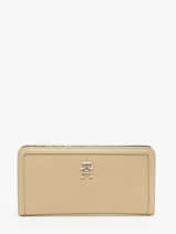 Portefeuille Th Monotype Tommy hilfiger Beige th monotype AW16210