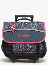 Cartable  Roulettes Enfant 3 Compartiments Cameleon Rose actual CR41