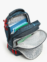 Sac  Dos 2 Compartiments Cameleon Bleu actual SD45-vue-porte