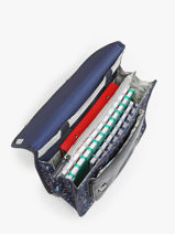 Cartable  Roulettes Rtro Cameleon Bleu retro CA32-vue-porte