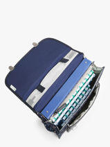 Cartable Enfant 2 Compartiments Cameleon Bleu retro CA38-vue-porte