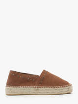 Espadrilles En Cuir Colors of california Marron accessoires HCESPA10