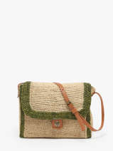 Cross Body Tas L'atelier Du Crochet Le voyage en panier Groen l'atelier du crochet AM734