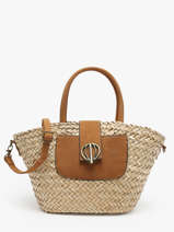 Sac Port� Main Panier Papier Le voyage en panier Marron panier PM765