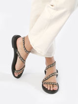 Sandalen Uit Leder Les tropeziennes Zwart women OBALINA-vue-porte