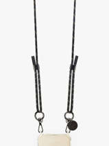 Bandouli�re Coque T�l�phone La coque francaise Noir cordons LE312654