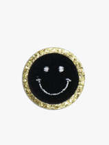 Patch Pour Coque Tlphone Smiley La coque francaise Noir accessoires LE314647