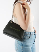 Schoudertas Sculpted Calvin klein jeans Zwart sculpted K607831-vue-porte