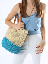 Sac Port paule Cabas Gerard pasquier Bleu cabas 24009-vue-porte