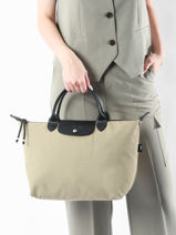 Longchamp Le pliage energy Sac port main Beige-vue-porte