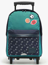 Sac A Dos  Roulettes 2 Compartiments Tann's Bleu les fantaisies g 73257