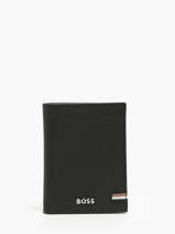 Kaarthouder Leder Hugo boss Zwart iconic HLE421A