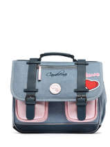 Cartable 2 Compartiments Cameleon Bleu vintage fantasy PBVGCA35