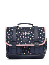 Boekentas 2 Compartimenten Cameleon Blauw vintage fantasy PBVGCA35