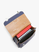 Cartable Nounours Cuir Own stuff Bleu preschool 14TEDDY-vue-porte