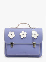 Cartable Fleurs Cuir Own stuff Violet preschool 14FLOW