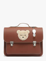 Cartable Nounours Cuir Own stuff Marron preschool 14TEDDY