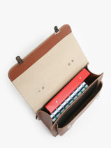 Cartable Nounours Cuir Own stuff Marron preschool 14TEDDY-vue-porte