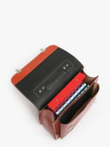 Cartable Manchot Cuir Own stuff Rouge preschool 14PING-vue-porte
